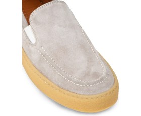 Resim Deery Erkek Hakiki Süet Gri Loafer Ayakkabı - 02047MGRIC01 