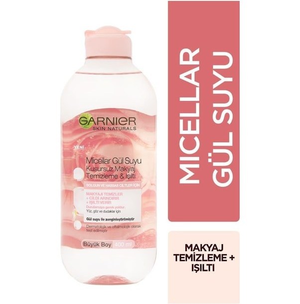 Garnier Micellar Gül Suyu Kusursuz Makyaj Temizleme Suyu 400 ml Fiyatı ve Özelliklerı - Badem