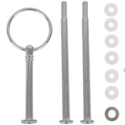 Resim Getshopmini Epoksi Kek Standı Kulp Yuvarlak Gümüş M002 