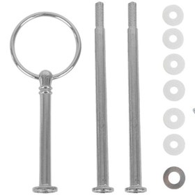 Resim Getshopmini Epoksi Kek Standı Kulp Yuvarlak Gümüş M002 