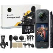 Resim Insta360 X4 360 Derece 8K Aksiyon Kamerası Motosiklet Kiti + 128 GB SD Kart 