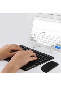 Resim Microcase Apple Uyumlu iPad Pro 11 2021 3.Nesil Bluetooth Touchpad Klavye 25 CM +Mouse + Tablet Standı AL2759 