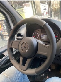 Resim Detay 105 cm çap 10.7 kalınlık standart direksiyon kılıfı gri siyah desen 