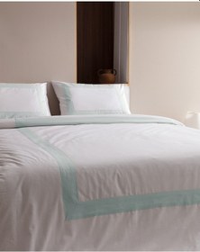 Resim Madame Coco Valette King Size %100 Pamuk Nevresim Takımı - Beyaz/mavi 8684427205044 Beyaz 