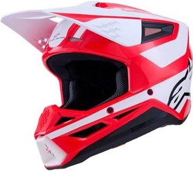 Resim Alpinestars SM3 Heath Off-Road Kaskı Kırmızı Siyah 