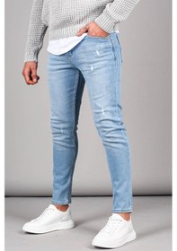 Resim Madmext Madmext Skinny Fit Buz Mavisi Erkek Jean 5712-buz Mavisi Buz Mavi 