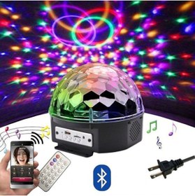 Resim gaman Küre Disko Topu Kumandalı Müzik Çalar Dönen Rgb Parti Işıklar Bluetooth/mp3/usb Destekli Hoparlör re-disko topu 