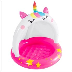 Resim Intex 58438 Unicorn Gölgelikli Şişme Havuz 102 Cm Çok Renkli 