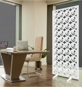 Resim Liar Dekor Liar Ahşap Seperatör (PARAVAN) - Ksp-35 - (18 MM) - (85 CM X 210 CM) - (BEYAZ) 