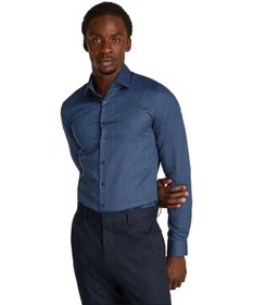 Resim Erkek Ck Non Iron Structure Slim Gömlek - Lacivert Night Sky 