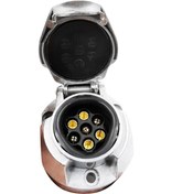 Resim 2 Adet Vs171ew 7p 12v Alüminyum Alaşımlı Römork Fiş Soketi Ab Fişi 