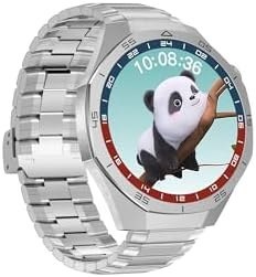 Resim Sunix Amoled Ekran 48mm Metal ve Silikon Kordonlu Akıllı Saat Gri WT6 Pro 