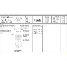 Resim Yenmak Piston Segman Std 79.50Mm Scenıc R19 Clio Megane 1.6 8V K7M 34.Silindir 