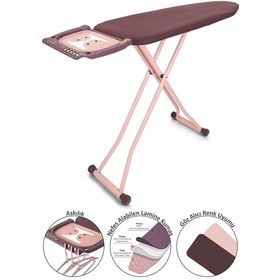 Resim Perilla Silvia Özel Mürdüm Kumaşlı Ütü Masası Mürdüm 