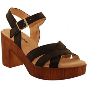 Resim Hush Puppies Aviat 624236 Hakiki Deri Kadın Sandalet Siyah Siyah 