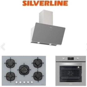Resim Silverline Gri Cam Ankastre Set (3457 Soho 60+CS5365S01+BO6502S02) 