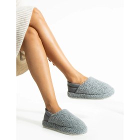 Resim Trios Shoes Kadın Lastikli Kaymaz Taban Peluş Ev Botu Panduf TS1153 