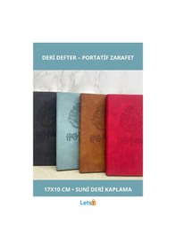 Resim Harry Potter Deri Defter Renkli 17x10 Cm Taşınabilir Not Defteri Çok Renkli 