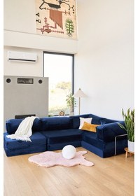 Resim Good Night Kanyon Yeni Nesil Çok Amaçlı Köşe Koltuk 1 Ürün 5 Modül Lacivert 