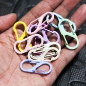 Resim 10 adet S-Hook Karabinalar, Çinko Alaşım Çok Amaçlı Anahtarlık Klipsleri, Çantalara, Aksesuarlara ve Ev Kullanımı için İki Yönlü Kilitli Kancalar 