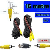 Resim 16 Metre Araç Kamerası Video Kablosu Tetiklemeli Rca Soket 