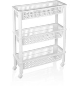 Resim Dükkanönü Tabby 4 Kat Raflı Tekerlekli Banyo Mutfak Eko Düzenleyici Organizer ( Antrasit ) 