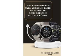 Resim Zengezur Aynalı Bluetooth Kulaklık Yeni Nesil Akıllı Saat Titreşimli Nabız Ölçer Spor Modları 