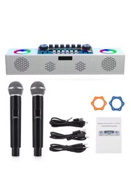 Resim EXENAR Mini Dj Ses Mikseri Canlı Yayın Ses Kartı Controller Dj Setup Başlangıç Karaoke Çift Mikrofon 