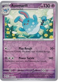 Resim Azumarill Reverse Holo 065/162 - Temporal Forces - Pokemon Kartı Mint 