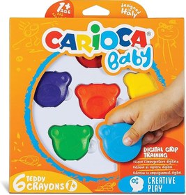 Resim Carioca Teddy Bebek Crayons 6'Li +1 Yaş 
