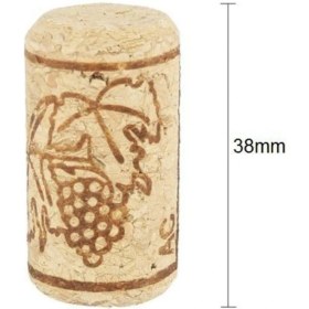 Resim Doğal Şarap Şişesi Mantarı 10'lu Set, Sağlıklı ve Şık Mantar Tıpa 