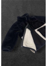 Resim Spor Kız Çocuk Peluş Cepli Fermuarlı Welsoft Kışlık Mont-186 Siyah 