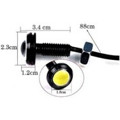Resim 2 Adet Ayna Altı Led Kartal Göz Led 23mm Beyaz 