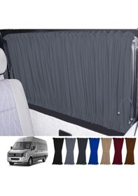 Resim Pandami Volkswagen Crafter 1.nesil Uzun Şase 2006-2016 Uyumlu Gri Raylı Oto Perde Takımı 