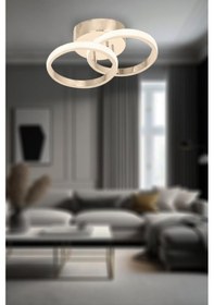 Resim Eray Aydınlatma 9242 Ledli Gold Plofonyer Avize Sarı 
