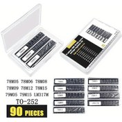 Resim Topnotch 90 Parça To-252 Voltaj Regülatör Kiti 9 Değer Set 78m05 Lm317m Elektronik Endüstriyel Kullanım 