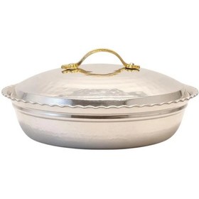 Resim Bakır Pilav Tencere El Yapımı 30 Cm Gümüş Gümüş 