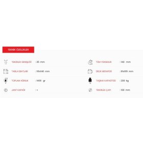 Resim Emes ED02 Zkp 100 Sabit Teker Ağır Tip 