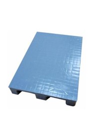 Resim Palet Plastik 80x120x15 Cm 9,5 Kg Hijyenik (euro ) Yük Taşıma I Düz Desen Üzeri Kapalı A.gri 