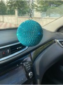 Resim Altınay Mini Disko Topu - Kristal Dikiz Ayna Süsü – Eğlenceli Araba Aksesuarı - Hediyelik Araba Süsü (6,5cm) 
