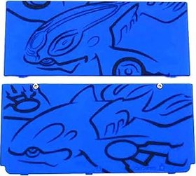 Resim Valley Of The Sun Mavi Renk New3DS Ekstra Konut Kabuk Üst ve Alt Kapak Plakaları Seti Değiştirme, Yeni 3DS Küçük El Oyun Konsolu, PKM Safir Edition için Üst/Alt Ön Kapak Arka Kapak Plakası 2 ADET 