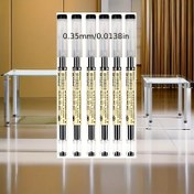 Resim 12 Japon İnce Jel Kalemler, 0.35mm Jel Mürekkep Rulo Toplu Kalem, Plastik Malzeme, Okul ve Ofis Kullanımı İçin Uygun, Pürüzsüz Yazma - Siyah, Mavi, Kırmızı Mürekkep Kırtasiye Malzemeleri 3/5/12 adet set 