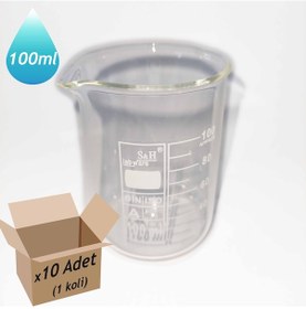 Resim S&H Cam Beher Dereceli Isıya Dayanıklı Kısa Form 10 x 100 ML 
