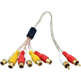 Resim Electroon 2rca Erkek - 6rca Dişi Kablo 50 cm 