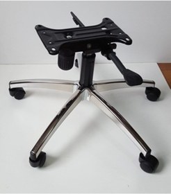 Resim YILDIZSİT Makam Sandalyesi Krom Ayağı Çap 70 Cm 100 Lük Siyah Pistonlu Çift Kollu Mekanizma 