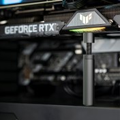 Resim 1pc Ayarlanabilir Manyetik GPU Tutucu Kolu, Bilgisayar Grafik Kartı Destek Standı için PC Ana Bilgisayarı, Güç veya Pile Gerekli Değil 
