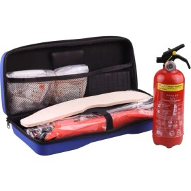 Resim Carub Lüx Trafik Seti Çantalı + Yangın Söndürücü 1 kg 