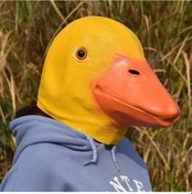 Resim Hayvan Sarı Ördek Yüz Lateks Maske Komik Mardi Gras Maskesi Diğer 