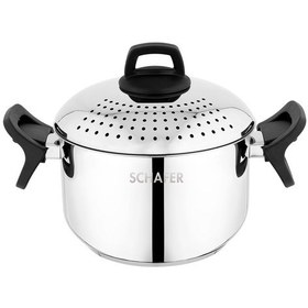 Resim Schafer Gurme Süzgeçli Makarna Tenceresi 2 Parça-ınox Gümüş 