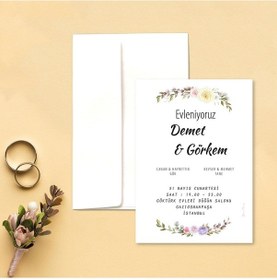 Resim Yarendavetiyeotuz9 100 Adet Beyaz Zarflı Davetiye (486092037)-Değer 1-Değer 2 